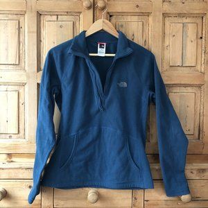 North Face Medium Navy Blue Quarter Zip Fleece